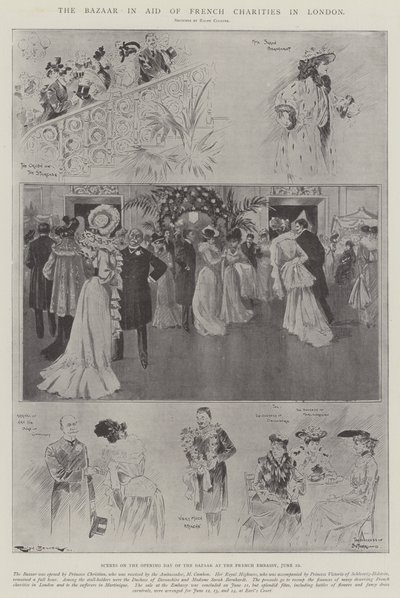 The Bazaar in Aid of French Charities in London by Ralph Cleaver